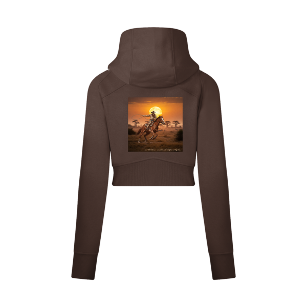 Rising sun &ace - Cropped Zip-Through Hoodie - Image 2